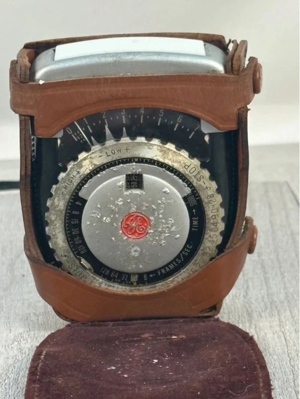 Vintage General Electric PR-1 Exposure Meter with Incident Light Attachment & FJ